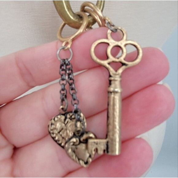 TAT2 Designs Bohemian Long Beaded Carabiner Charm Holder Coin Key Brass Necklace - Picture 3 of 15